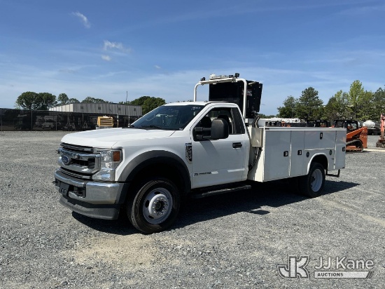 (China Grove, NC) 2021 Ford F550 4X4 Service Truck Runs, Moves & Welder/Generator Operates