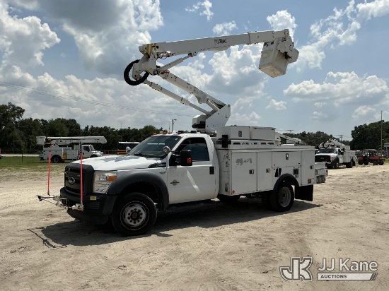 (Tampa, FL) Altec AT40G, Articulating & Telescopic Bucket Truck mounted behind cab on 2016 Ford F550