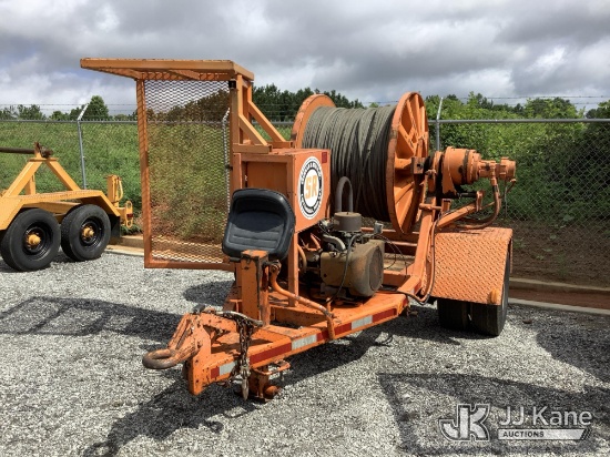 (Villa Rica, GA) 1981 Sherman & Reilly Single-Drum Puller/Tensioner Runs & Operates) (Jump To Start)