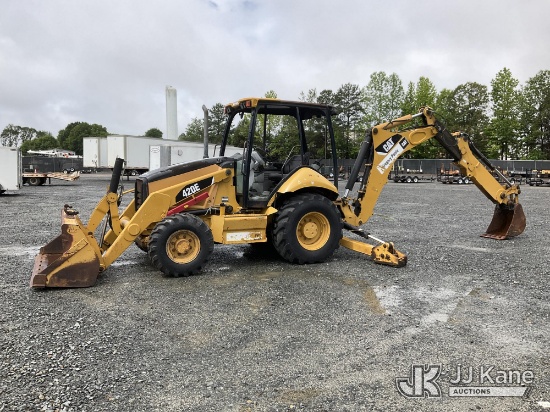 (China Grove, NC) 2007 Cat 420E 4X4 Tractor Loader Extendahoe Runs, Moves & Operates) (Jump To Start