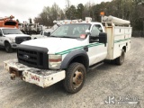(Mount Airy, NC) 2009 Ford F450 4x4 Service Truck Runs & Moves) (Airbag Light On, Body Damage