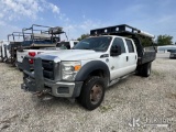 (Leesburg, FL) 2016 Ford F550 4x4 Crew-Cab Flatbed/Service Truck Not Running, Condition Unknown) (Ne