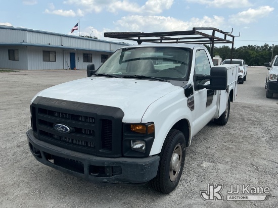 (Tampa, FL) 2008 Ford F350 Service Truck Hillsborough County School Board) (Runs & Moves) (Jump To S