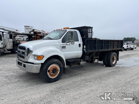 (Chester, VA) 2005 Ford F750 Dump Truck Runs & Moves) (Smokes, Dump Body Not Operating, PTO Cable Se