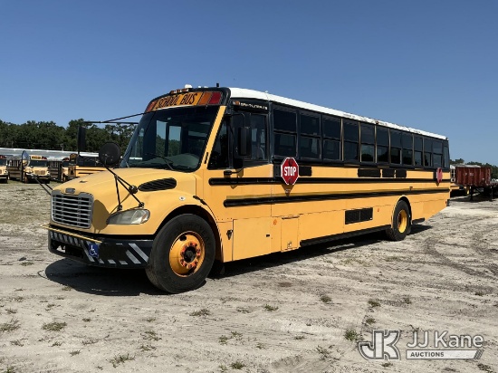 (Tampa, FL) 2008 Freightliner B2 School Bus Hillsborough County School Board Unit)(Runs & Moves, Lif