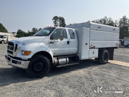 (China Grove, NC) 2015 Ford F750 Chipper Dump Truck Not Running, Conditions Unknown, Chips  In Bed