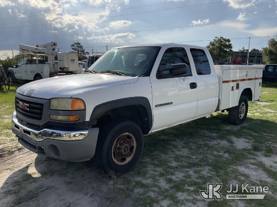 (Ocala, FL) 2007 GMC Sierra 2500HD Extended-Cab Service Truck Not Running, Condition Unknown) (Part 