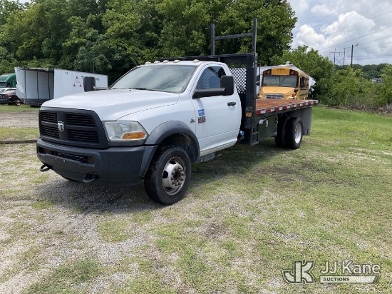 (Florence, SC) 2012 Ram 4500 4x4 Flatbed Truck Runs Rough, Moves