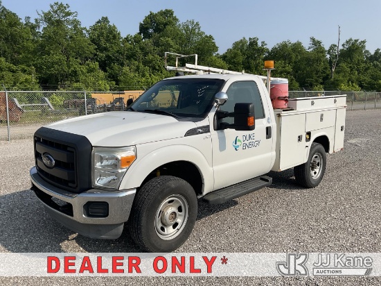 (Verona, KY) 2013 Ford F350 4x4 Service Truck Runs & Moves, DEALER ONLY-TITLE ISSUE FOR NON DEALERS-