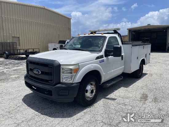 (West Palm Beach, FL) 2013 Ford F350 SD Service Truck Runs & Moves) (Liftgate Operational, Paint Dam