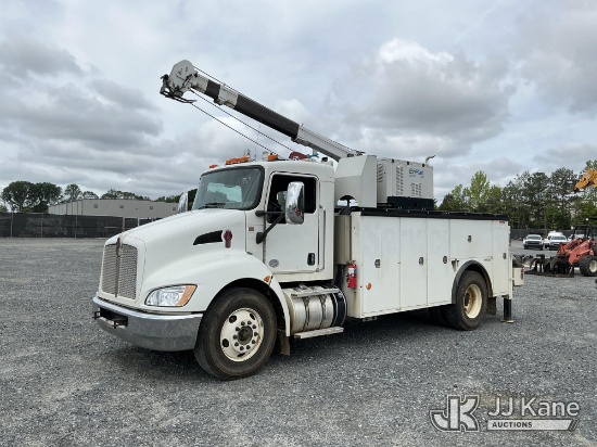 (China Grove, NC) 2019 Kenworth T370 Mechanics Truck Runs & Moves, Air Compressor & Crane Operates)