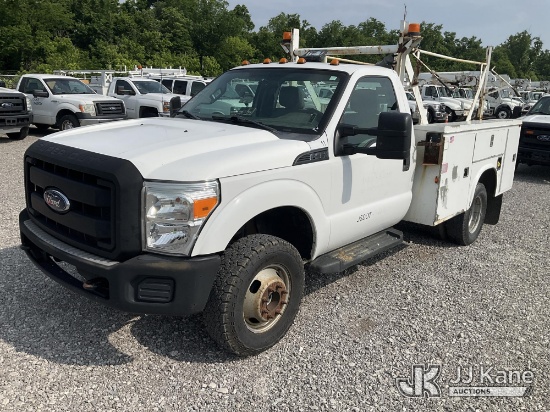 (Verona, KY) 2013 Ford F350 4x4 Service Truck Runs & Moves) (Paint Damage) (Electric Co Op Owned