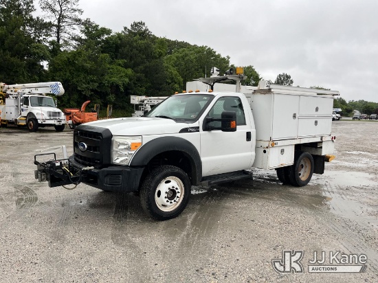 (Chester, VA) 2012 Ford F550 4x4 Service Truck Runs & Moves) (Winch Missing Cable