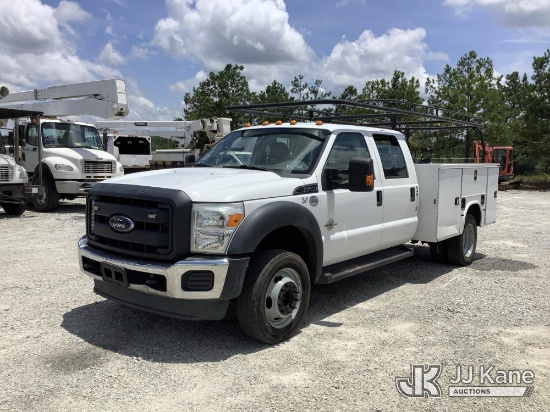 (Villa Rica, GA) 2016 Ford F-450 SD Crew-Cab Service Truck Runs & Moves) (Check Engine Light On, A/C