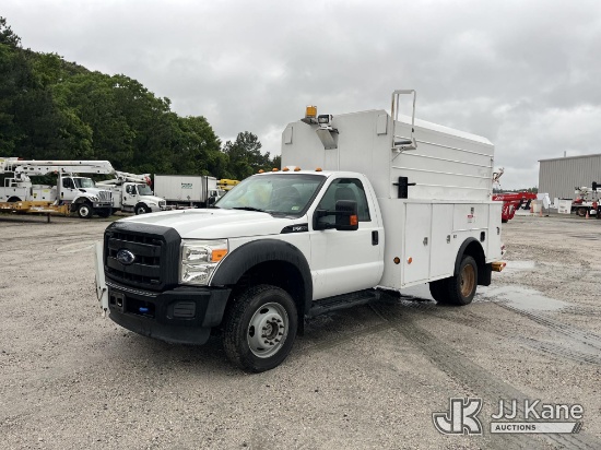(Chester, VA) 2014 Ford F550 4x4 Enclosed High-Top Service Truck Runs & Moves