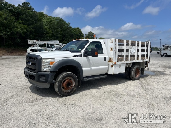 (Chester, VA) 2012 Ford F550 Flatbed Truck Runs & Moves) (Liftgate Operates