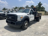 (Villa Rica, GA) 2016 Ford F450 Flatbed Truck Runs & Moves) (Check Engine Light On, Front Bumper Dam