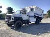 (Villa Rica, GA) 1997 GMC C5500 Chipper Dump Truck Runs, Moves & Dump Operates) (Body/Paint Damage,