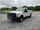 (Newport, TN) 2015 Ford F350 4x4 Service Truck Runs & Moves) (Check Engine Light On, Body Damage
