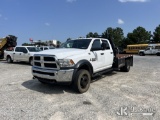 (Villa Rica, GA) 2018 RAM 5500 4x4 Crew-Cab Flatbed Truck Runs & Moves) (Jump To Start, Check Engine