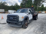 (Villa Rica, GA) 2016 Ford F450 Dump Flatbed Truck Not Running, Condition Unknown, Check Engine Ligh