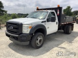 (Villa Rica, GA) 2016 Ford F450 Flatbed/Dump Truck Runs & Moves) (Body/Paint Damage, Windshield Crac