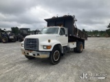 (Villa Rica, GA) 1997 Ford F700 Dump Truck Runs, Moves & Dump Operates) (Body/Paint Damage) (Items I