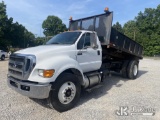 (Kodak, TN) 2015 Ford F750 Dump Flatbed Truck Runs, Moves & Operates) (Check Engine Light On, Cracke