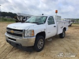 (Byram, MS) 2013 Chevrolet Silverado 3500HD Enclosed Service Truck Runs, Moves) (Windshield Cracked,