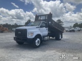 (Villa Rica, GA) 2017 Ford F750 Dump Flatbed Truck Runs, Moves & Dump Operates) (Body/Paint Damage