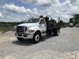 (Villa Rica, GA) 2014 Ford F750 Reel Loader Truck Runs & Operates) (Body/Paint Damage