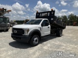 (Villa Rica, GA) 2018 Ford F450 Flatbed/Dump Truck Runs, Moves & Dump Operates) (Windshield Cracked,