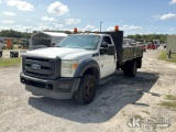 (Tampa, FL) 2013 Ford F450 Flatbed/Service Truck Runs & Moves) (Body Damage, Paint Damage)(FL Reside