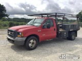 (Villa Rica, GA) 2005 Ford F350 Flatbed/Service Truck Runs & Moves) (Check Engine Light On, Body/Pai