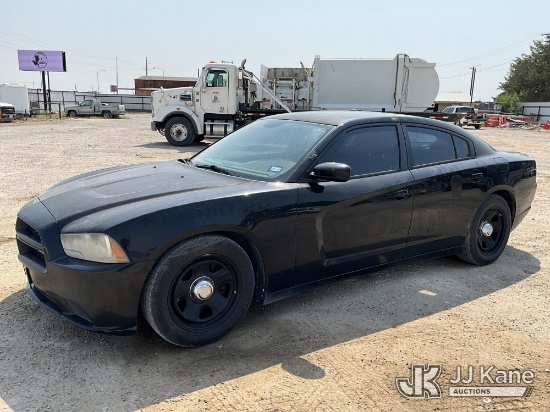 (Kermit, TX) 2013 Dodge Charger 4-Door Sedan, Decommissioned Police Cruiser Runs & Moves) (Faded & D