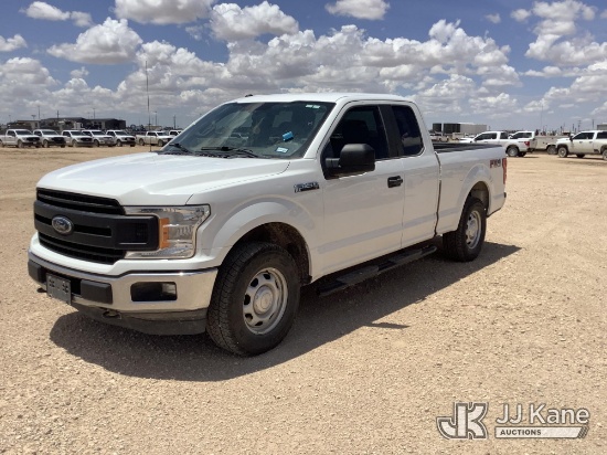 (Midland, TX) 2018 Ford F150 4x4 Extended-Cab Pickup Truck Runs & Moves) (Service Light On, Hail Dam