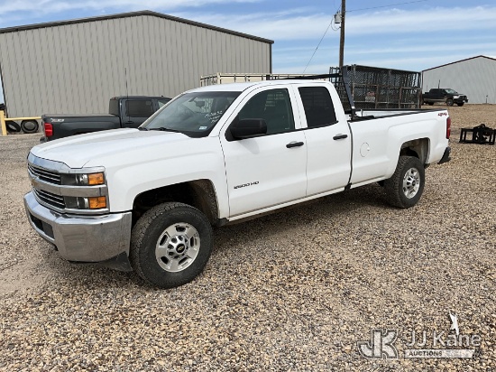 (Perryton, TX) 2018 Chevrolet Silverado 4x4 Extended-Cab Pickup Truck, Cooperative Owned Runs & Move