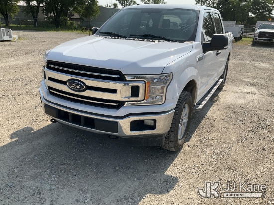 (Topeka, KS) 2018 Ford F150 4x4 Crew-Cab Pickup Truck Runs & Moves) (Cracked Windshield)