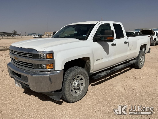 (Midland, TX) 2018 Chevrolet Silverado 2500HD 4x4 Extended-Cab Pickup Truck Runs & Moves) (Jump To S
