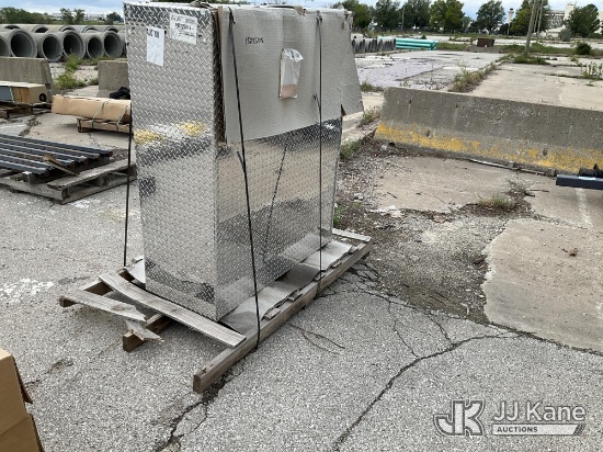 (Kansas City, MO) Aluminum 48 in. x 20 in. Storage Box (New) NOTE: This unit is being sold AS IS/WHE