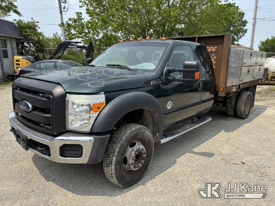 (University Park, IL) 2015 Ford F-550 Extended-Cab Flatbed/Service Truck Runs & Moves) (Body Damage,