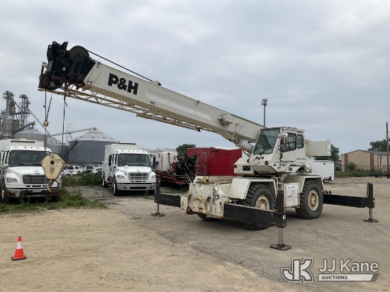 (South Beloit, IL) P&H CN100, Hydraulic Crane rear mounted on 1995 P&H Harnisheger CN122 Rough Terra