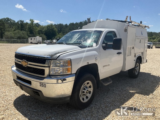 (Robert, LA) 2012 Chevrolet Silverado 3500HD Enclosed Service Truck Runs & Moves) (Jump Start, Paint