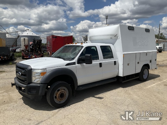 (South Beloit, IL) 2014 Ford F450 Enclosed High-Top Service Truck Runs & Moves) (Check Engine Light 