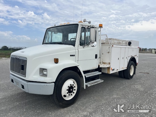 (Hawk Point, MO) 1999 Freightliner FL70 Reel Loader Truck Runs, Moves, Operates)(Rust/Paint Damage