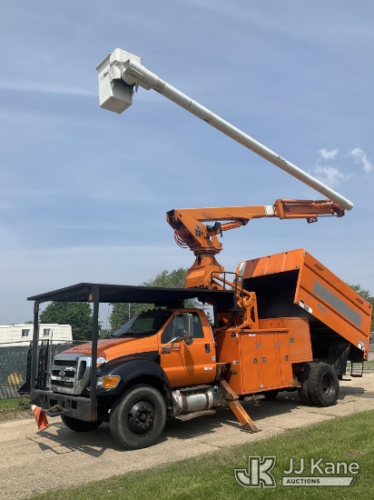 (Neenah, WI) Altec LR760E70, Articulating & Telescopic Elevator Bucket Truck mounted behind cab on 2