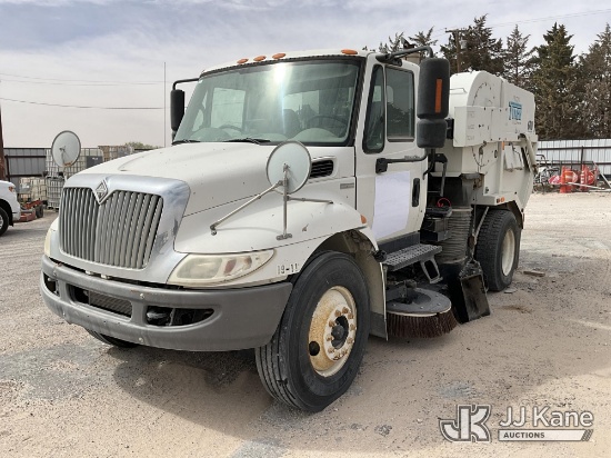 (Kermit, TX) Tymco 600, , 2009 International DuraStar 4300 4x2 Sweeper Truck Run, Moves, & Sweeper O