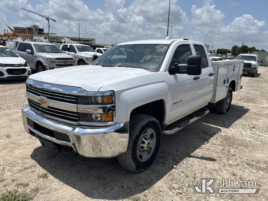 (Waxahachie, TX) 2016 Chevrolet Silverado 2500HD 4x4 Extended-Cab Service Truck Runs & Moves, Jump T