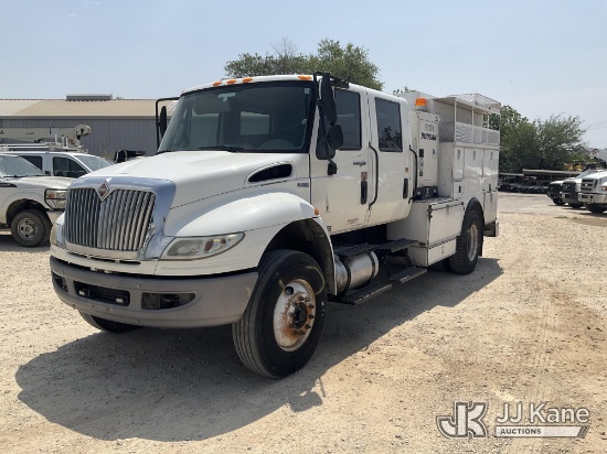 (San Antonio, TX) 2014 International DuraStar 4400 Crew-Cab Service Truck Runs & Moves