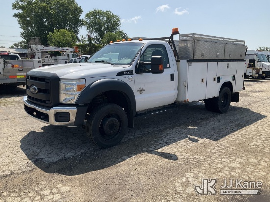 (South Beloit, IL) 2016 Ford F-550 Service Truck Runs & Moves) (Generator Operates, Fuel Tank Operat